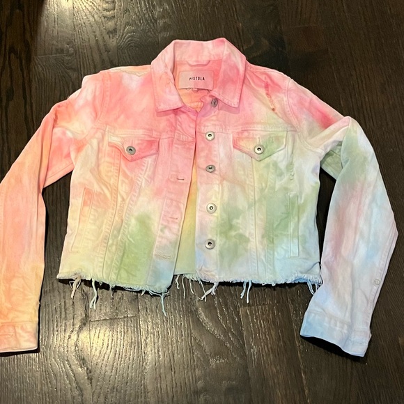 PISTOLA TIE-DYE JEAN JACKET - Picture 8 of 12
